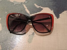 Vintage Primetta Black red oversize Square Sunglasses Frames Germany