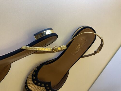 $795 NWoT Aquazzura Milanese Ballet Pointed Flats SzEU 30 Italy Women Sling Back - Picture 16 of 19