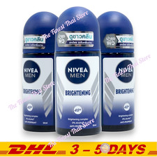 NIVEA MEN WHITENING Anti-perspirant roll-on deodorant 50ml x 3