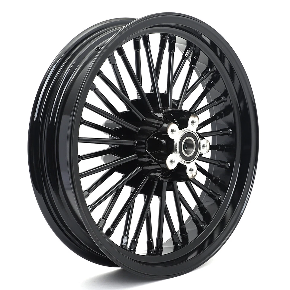 16x3 Fat Spoke Wheel Rear Rim for Harley Softail Heritage Fatboy Dyna Wide Glide Foto 3 de 4