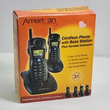 American TelecomUA20224B 2.4GHz Dual-Handset Expandable Cordless Phone Caller ID