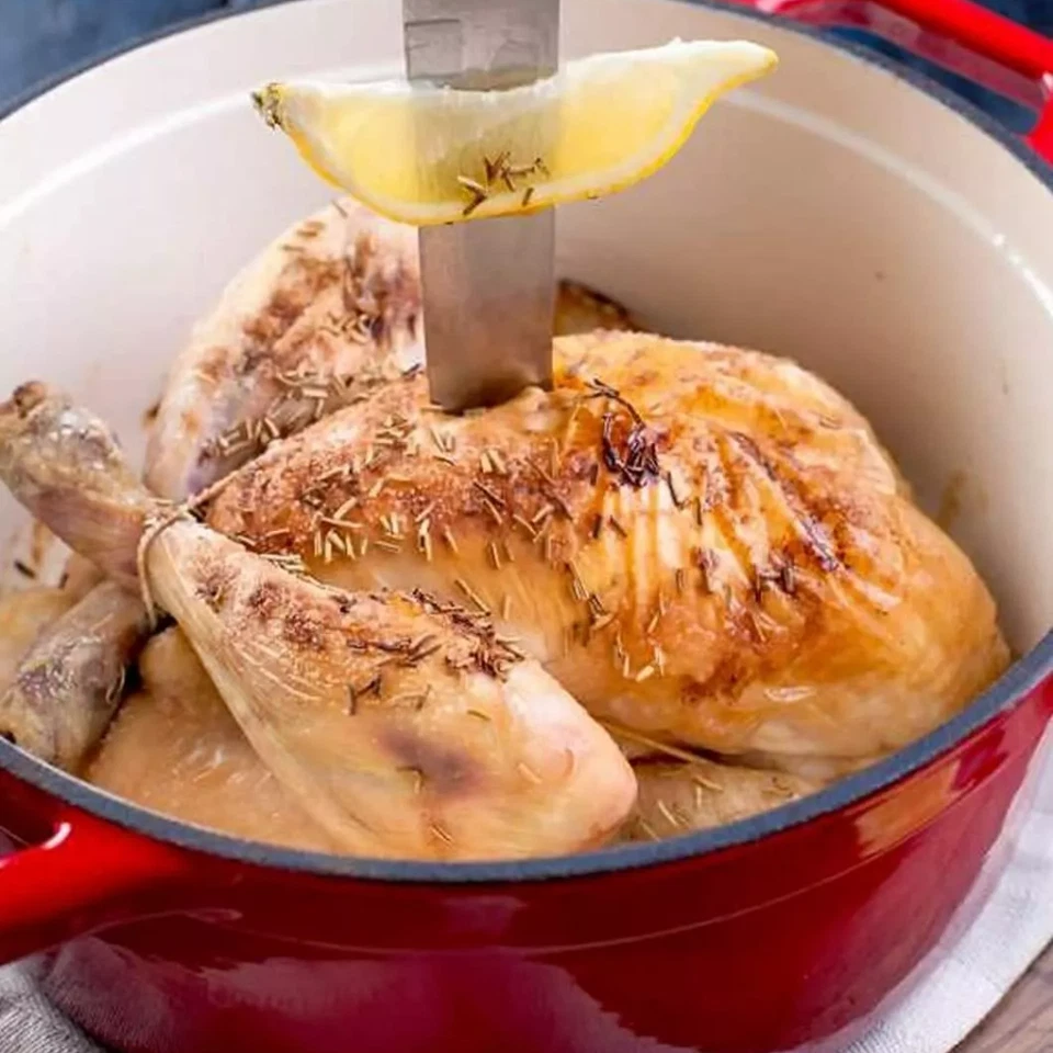 Casseruola forno in Ghisa Smaltata  6L Ø24cm Cocotte Ultra Resistente Pentola - Immagine 3 di 3