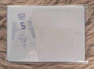 Derrick Brown 2020 Leaf Trinity Cyan Plate Auburn Tigers 1/1