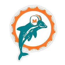 Primera calcomanía calcomanía retro vintage con logotipo de los Miami Dolphins 1966 coche fútbol americano NFL