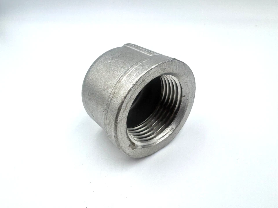 TAPA DE EXTREMO DE ACERO INOXIDABLE 1" TUBO NPT RESISTENTE EC-100 Foto 2 de 3