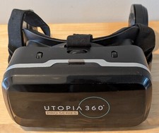 Utopia 360 Pro Series Virtual Reality 3D Headset Only, Black Built-In Headphones