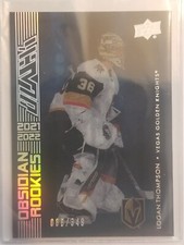2021-22 SPX UD Black Obsidian Rookie Logan Thompson /349 Knights