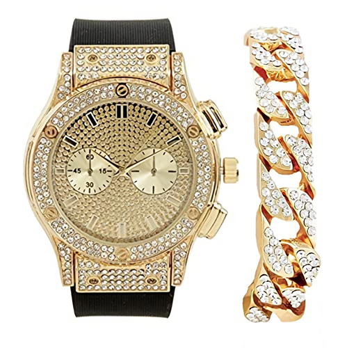 Reloj Hip Hop para Hombre Cronógrafo Ojos Diamantes Estrás en Explosión - ST10311 - Imagen 11 de 61