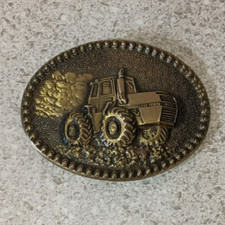 Vintage CASE Construction/Farming Brass Belt Buckle 4WD Tractor Limited Edition