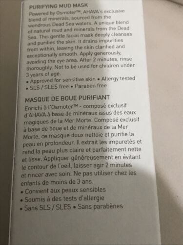Ahava Dead Sea Time To Clear - Purifying Mud Mask - 100ml - Picture 5 of 9