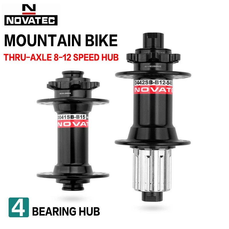 Novatec MTB Bike Hub D041SB-15 D442SB-X12 8/9/10/11/12 Speed 32 Holes Thru&QR - Image 2 of 4