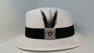 MENS LARGE WHITE RAIDERS LOWRIDER HAT 