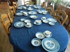 Royal China Currier & Ives Set for (8) with (6) Serving Pieces              ST