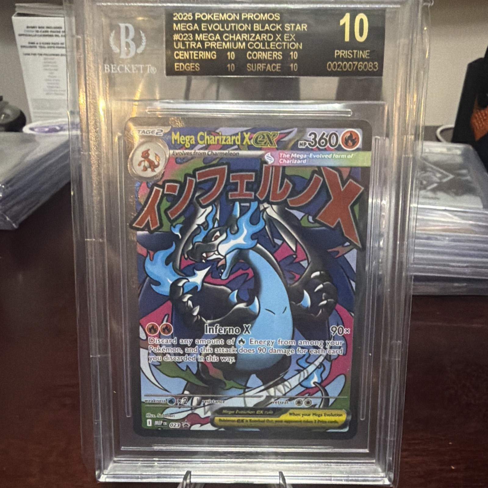 MEGA CHARIZARD X ex 023 - 2025 Pokémon Black Star Promos  BGS BLACK LABEL 1 of 8