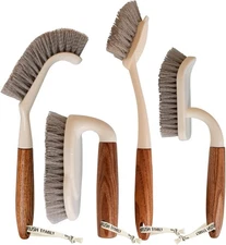 Heavy Duty Scrub Brushes Set: Floor, Grout, Tile, Carpet Cleaner