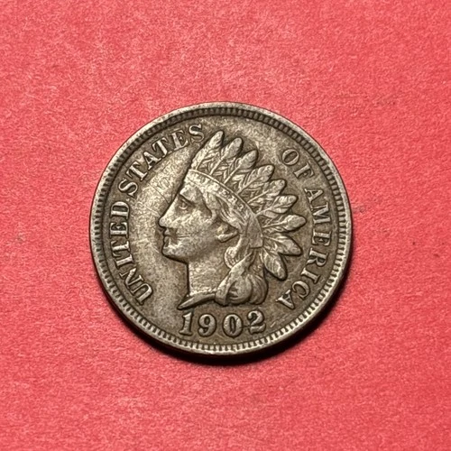 (1) Beautiful Antique 1902 Indian Head Cent/Penny XF-EXTRA FINE EXCELLENT DET.