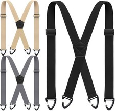 Chicingyou 3 Pcs X Back Hidden Suspender for Men 1. 5 Inches Heavy Duty Work Sus