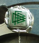 Pin football - DFB badge of honour in case - silver - No. 6