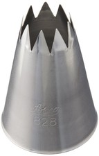 Ateco # 828 - Open Star Pastry Tip .63'' Opening Diameter- large, Silver 