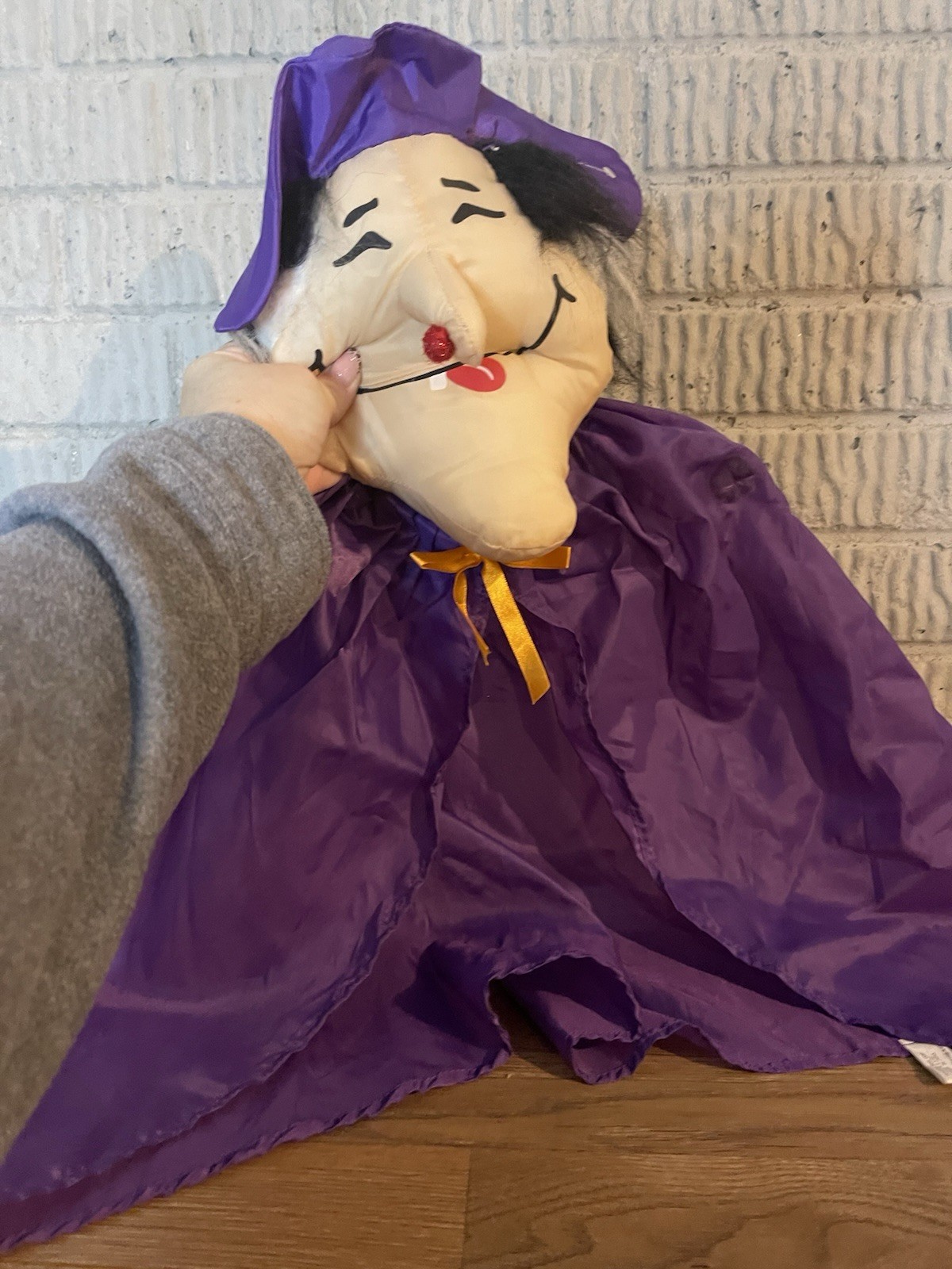 Vintage Goffa Hanging Witch Halloween Scary Decoration Plush Polyester