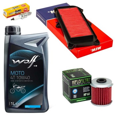 Set Wartung 1L Öl Ölfilter Luftfilter Zündkerze für Daelim Freewing 125 SQ 05-16