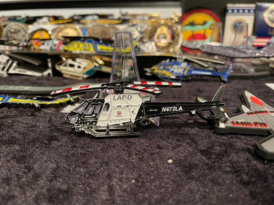 #ad LAPD Air Support division helicopter challenge coin double sided 4 inches wide $25.00