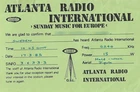 1985 QSL: Atlanta Radio International (Landbased pirate, free radio)
