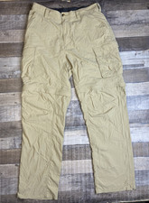 REI Convertible Pants Men's Lx34 Beige Hiking Zip-Off Cargo Pants Quick Dry