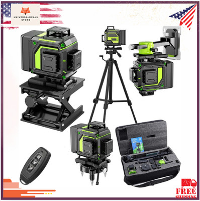 16 Line 4D Green Laser Level 360 Self Leveling with 2 Batteries