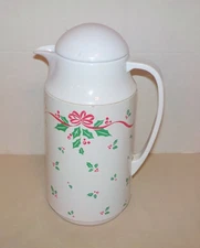 “WINTER HOLLY” Corning Corelle Thermos/Carafe w/ Lid -10 3/4” High (2 Available)