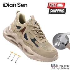 Men Safety Boots Steel Toe Lightweight Breathable Shoes Anti-smash Casual Shoes