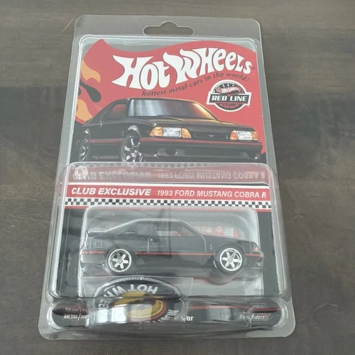 Hot Wheels RLC Red Line Club Membership Car 1993 Ford Mustang Cobra R Black