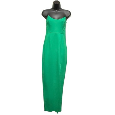 NWT Superdown Sz M Ryleigh Bustier Strapless Kelly Green Maxi Bodycon Dress  | eBay