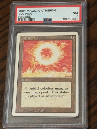 PSA 7 Near Mint NM - Sol Ring Revised - Vintage Magic The Gathering MTG