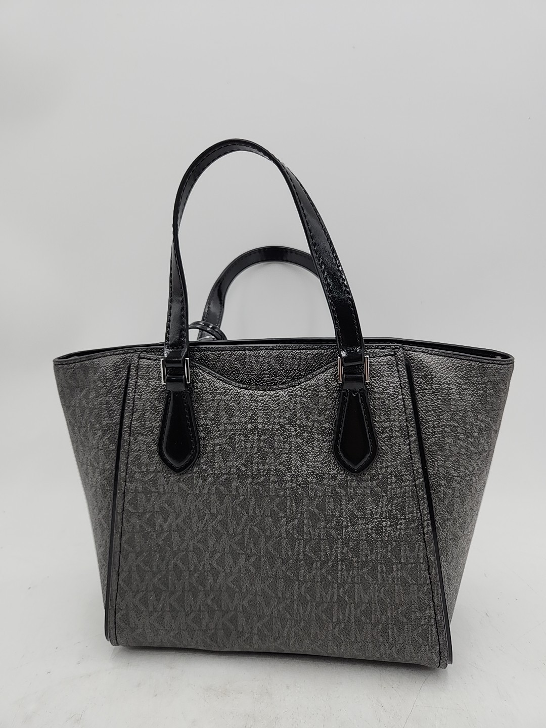 NEW Michael Kors Taryn Convertible Leather Crossbody Tote Bag - Black thumbnail 2