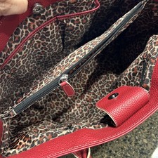 Wilsons Leather Red Tote Laptop Bag Handbag L...