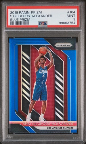 Shai Gilgeous-Alexander [Blue Prizm] #184 2018 Panini Prizm card