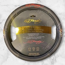Ed Hardy Black Faux Leather Screaming Tiger Steering Wheel Cover - New Ed Hardy Black Faux Leather Screaming Tiger Steering Wheel Cover - New