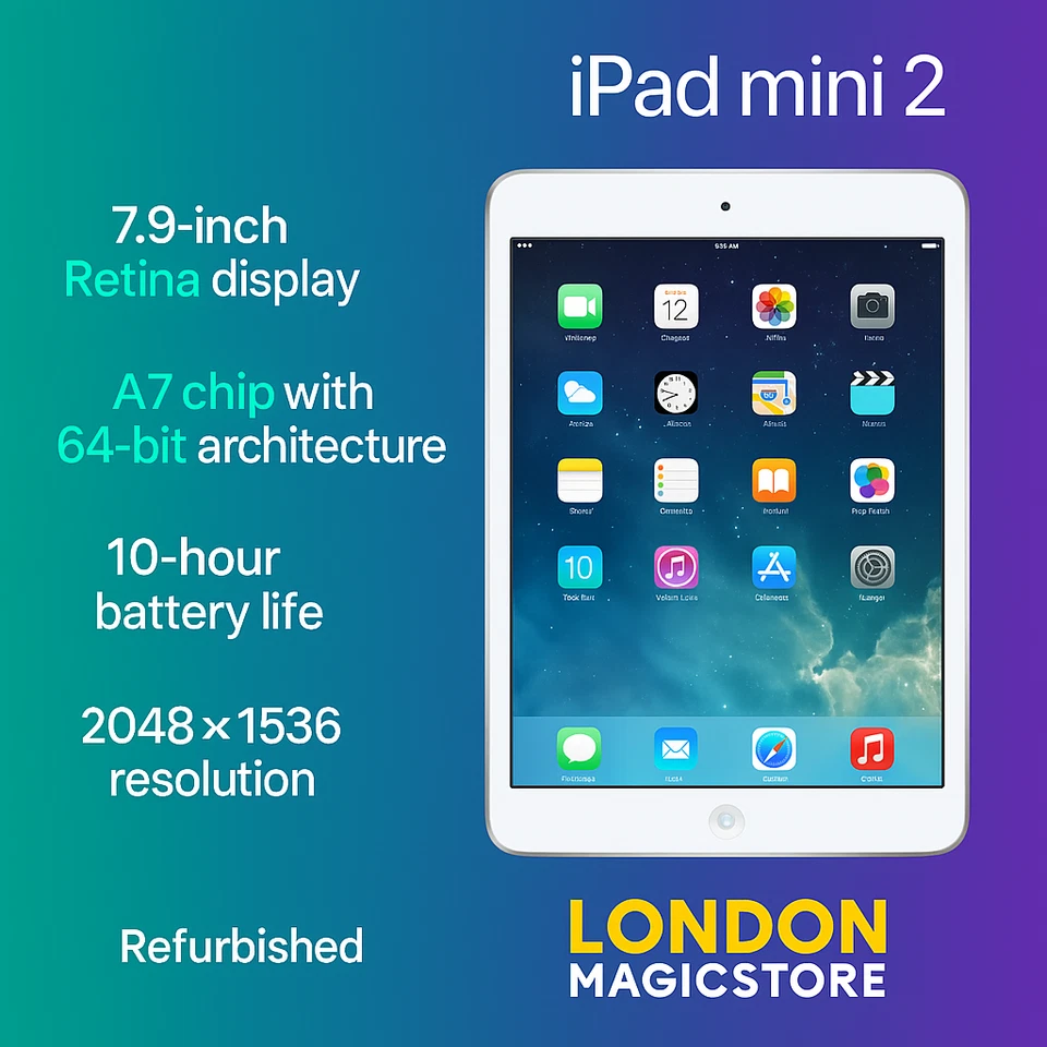 Apple iPad Mini 2 - 16GB 32GB 64GB 128GB Wi-Fi + 4G 7.9" - Very Good Condition - Image 2 of 4