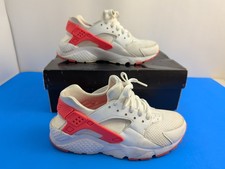 Girls Nike Air Huarache Run White Racer Pink Running Shoes GS 654280-108 sz 4.5Y