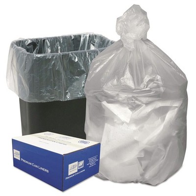 Ultra Plus HD24338N 24'' x 33'' 16-Gal 8 mic Can Liners - Natural (1000/CT) New