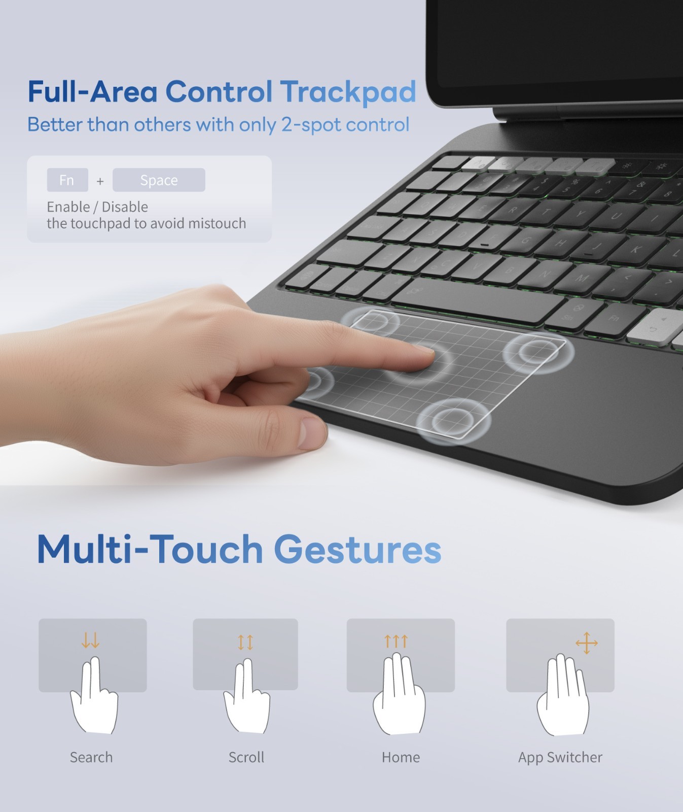 Eclipse Hyperkeys EIP Hyperkeys Keyboard- iPad Air 11″, Magic Style, Bluetooth, Click ...