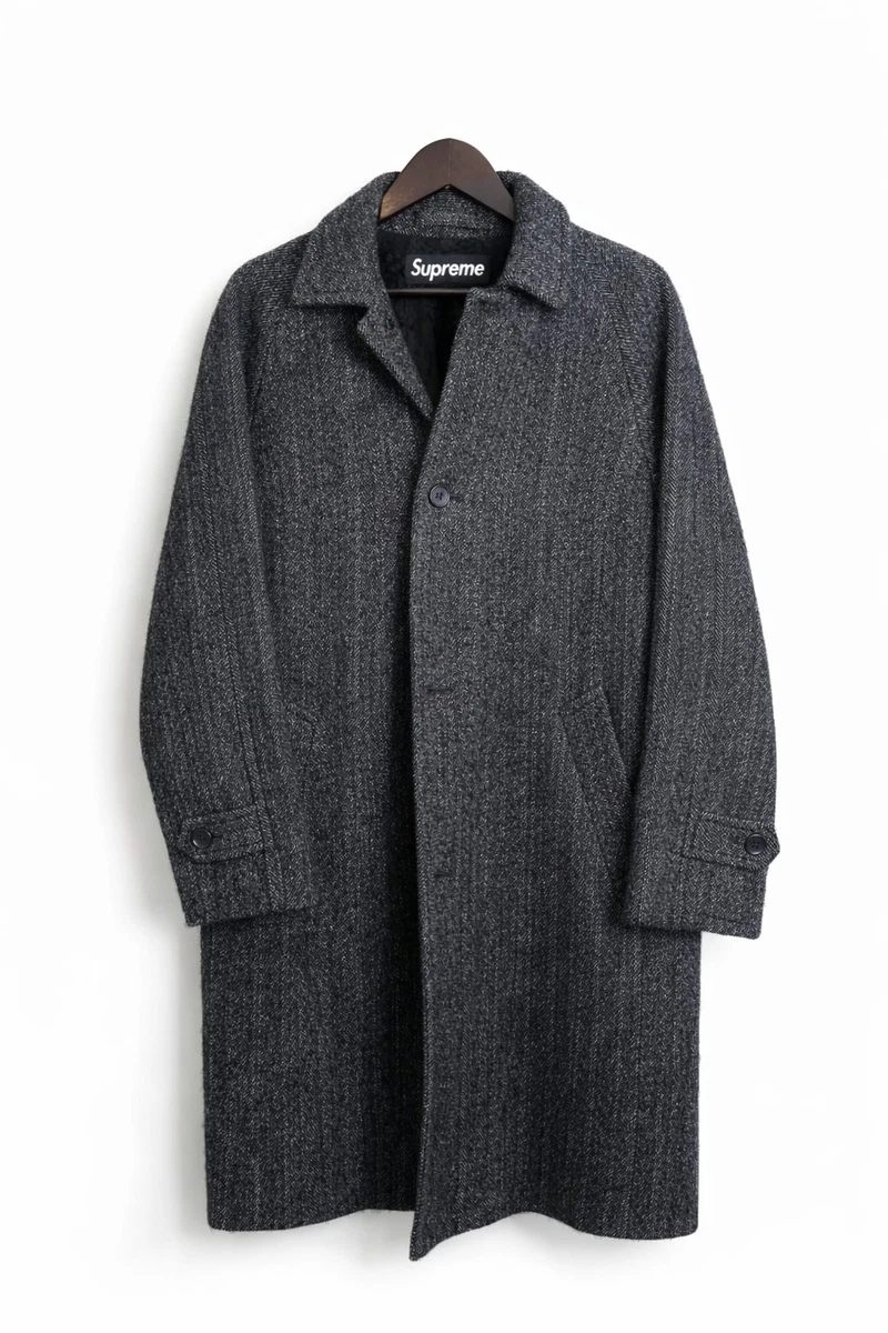 ジャケット・アウター Supreme/Lora Piana - Wool Overcoat Supreme X Loro Piana Wool Overcoat Coat Charcoal Mens Size Large