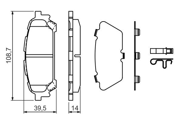 NEU - Bosch 0986494232 Bremsbelagsatz, Scheibenbremse Passend FüR Subaru-image