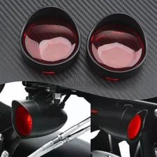 4x Turn Signal Lens Cover w/Visor Bezels For Harley Street Glide Sportster 1200