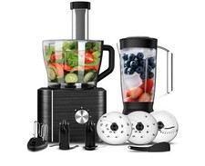 1100W Food Processor Multifunction Electric Chopper Juicer Mixer 4 Speed Sliver