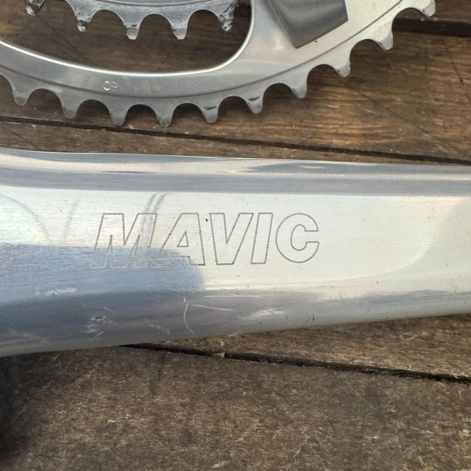 Juego de bielas vintage Mavic Star Fish 172,5 50/39T bielas cuadradas cónicas Francia Foto 3 de 4