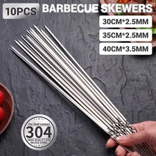 BBQ Schaschlikspieße Fleischspieße Edelstahl Grillspieße Spieße Grill 30-40CM