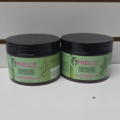 Mielle Rosemary Mint Strengthening Hair Masque Biotin Mint 12oz 2pk