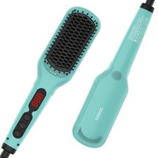 Ionic Hair Straightener Brush, Adjustable 30s Fast MCH Ceramic Heating Hair S...